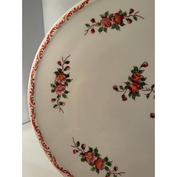 Vintage Lovebirds by Japan 11" Cake Plate - Picture 3 of 5